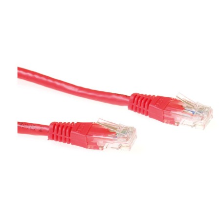 High-Performance MicroConnect UUTP CAT6 3M Red PVC Cable - B-UTP603R-B